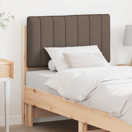 Vidaxl gestoffeerd hoofdbord bruin en taupe 75 cm massief grenenhout