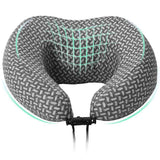 Vidaxl reiskussen voor de nek grijs 30 x 28 x 14 cm polyester