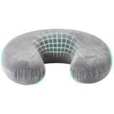Vidaxl reiskussen voor de nek grijs 27 x 27 x 8,5 cm fluweel