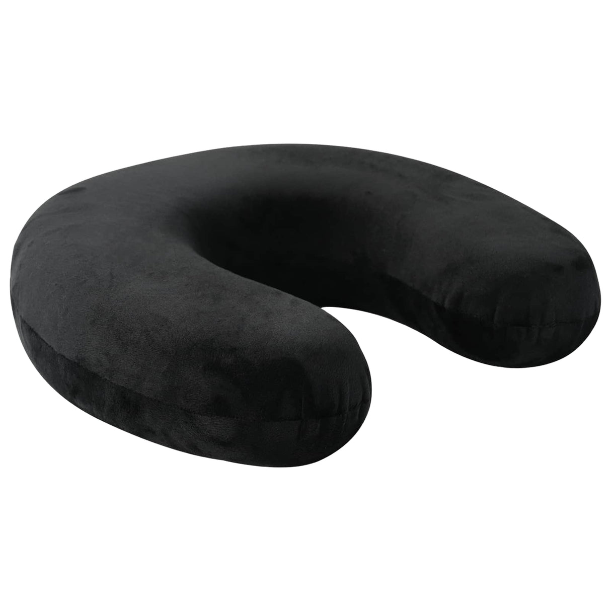 Vidaxl reiskussen voor de nek met kussen zwart 27 x 27 x 8 cm fluweel