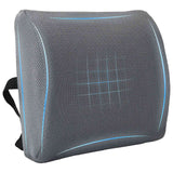 Vidaxl rugkussen met kussen grijs 36 x 30 x 12 cm met gaasdoek