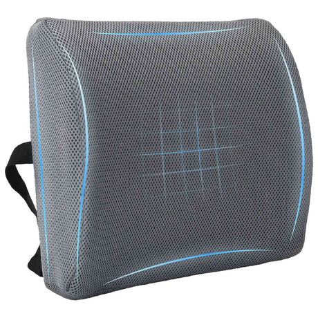 Vidaxl rugkussen met kussen grijs 36 x 30 x 12 cm met gaasdoek