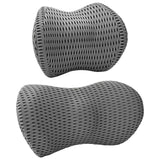Vidaxl kussenset met kussen verstelbaar 2 pcs grijs 4d mesh