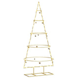Vidaxl metalen kerstboom goud 124,5 cm poedergecoat staal