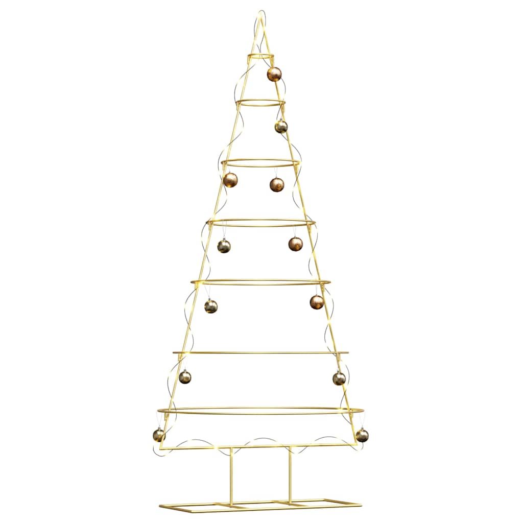 Vidaxl metalen kerstboom met standaard goud 180 cm poedergecoat staal