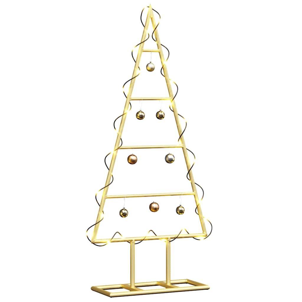 Vidaxl metalen kerstboom met standaard goud 60 cm poedergecoat staal