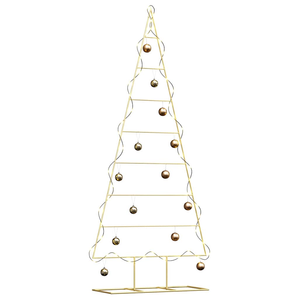 Vidaxl metalen kerstboom met standaard goud 181 cm poedergecoat staal