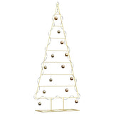 Vidaxl metalen kerstboom met standaard goud 181 cm poedergecoat staal