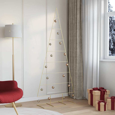 Vidaxl metalen kerstboom goud 211 cm poedergecoat staal