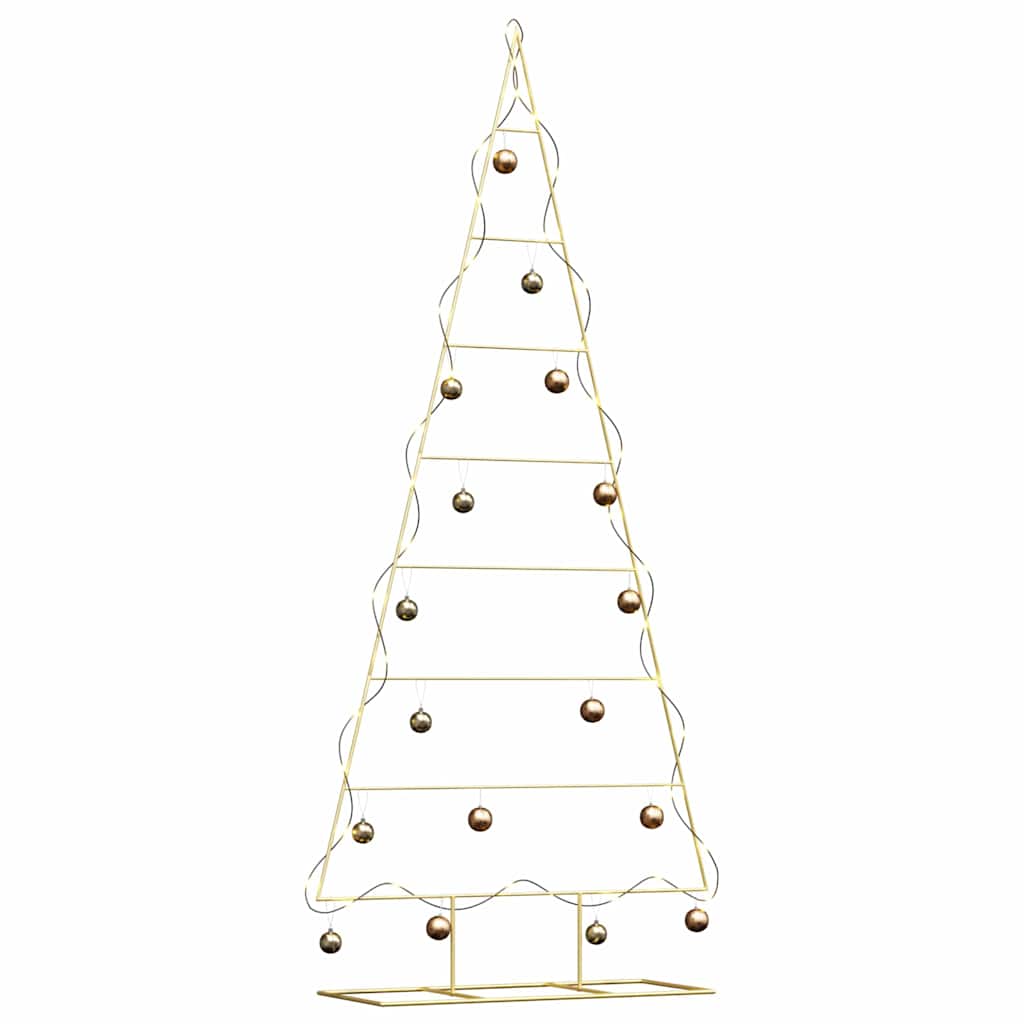 Vidaxl metalen kerstboom met standaard goud 211 cm poedergecoat staal