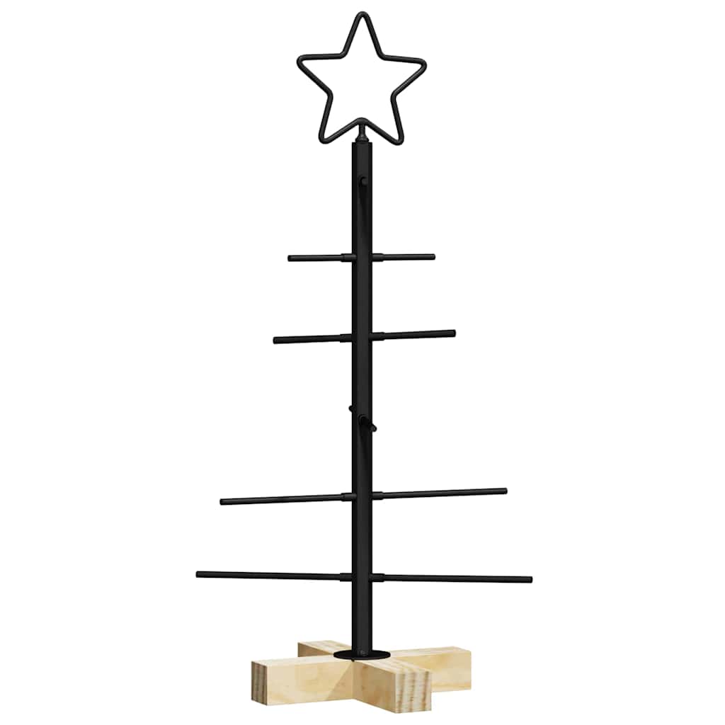 Vidaxl metalen kerstboom zwart 59,5 cm poedergecoat staal