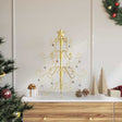 Vidaxl metalen kerstboom goud 61 cm poedercoating staal