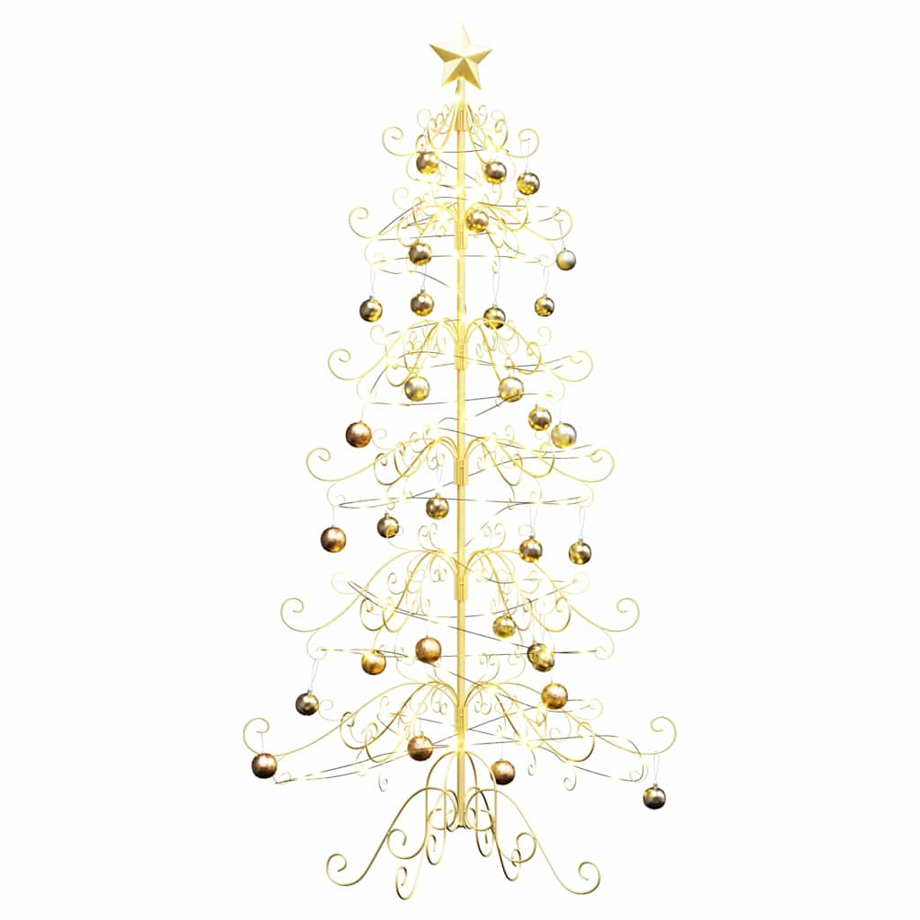Vidaxl metalen kerstboom goud 180 cm poedercoating staal