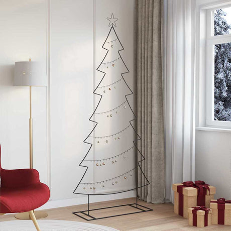Vidaxl metalen kerstboom zwart 210 cm staal