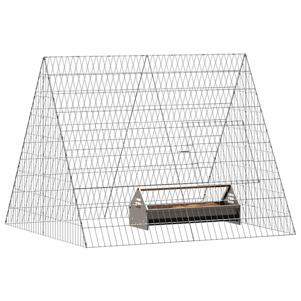 Vidaxl kippenhok zilver 110 x 100 x 85 cm gegalvaniseerd staal
