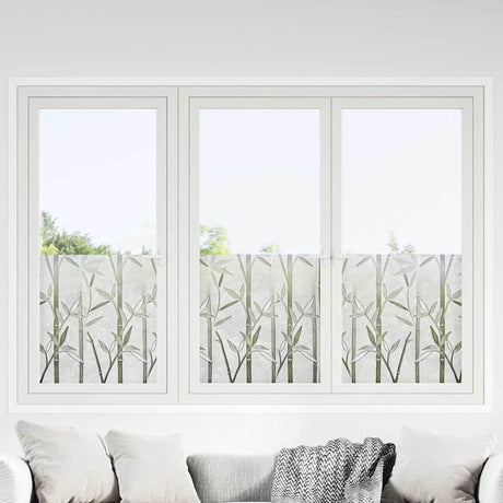 Vidaxl statische raamfolie bamboo patroon 45 x 500 cm pvc