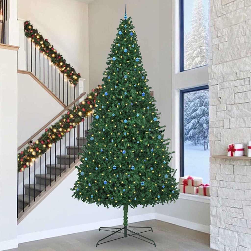 Vidaxl kerstboom met decoratieve slingerlichten groen 400 cm pvc