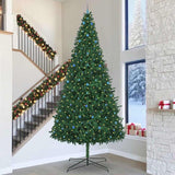Vidaxl kerstboom met decoratieve slingerlichten groen 400 cm pvc