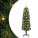 Vidaxl kunstkerstboom groen 150 cm pvc en staal en kunststof