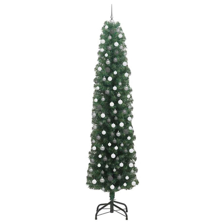 Vidaxl kunstkerstboom groen 240 cm pvc en staal en kunststof
