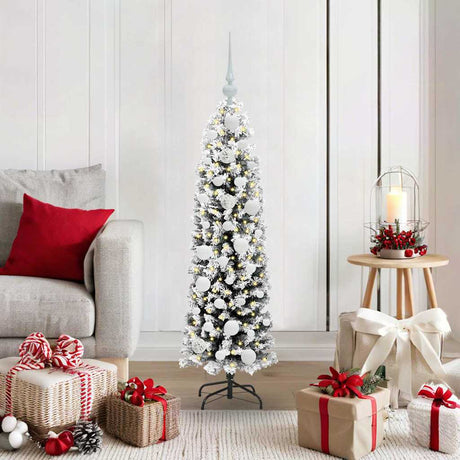 Vidaxl kunstkerstboom groen 120 cm pvc en staal en kunststof