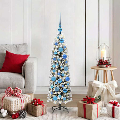 Vidaxl kunstkerstboom groen 120 cm pvc en staal en kunststof