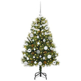 Vidaxl kunstmatige scharnier kerstboom met cones groen 120 cm