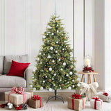 Vidaxl kunstmatige scharnier kerstboom met cones groen 180 cm