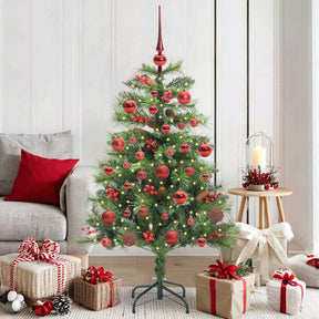 Vidaxl kunstkerstboom 150 led's warmwit pvc en metaal groen