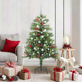 Vidaxl kunstkerstboom 150 led's warmwit pvc en metaal groen