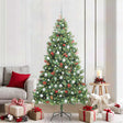 Vidaxl kunstkerstboom 300 led's warmwit pvc en metaal groen