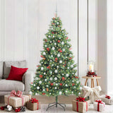Vidaxl kunstkerstboom 300 led's warmwit pvc en metaal groen