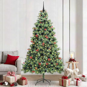 Vidaxl kunstkerstboom 300 led's warmwit pvc en metaal groen