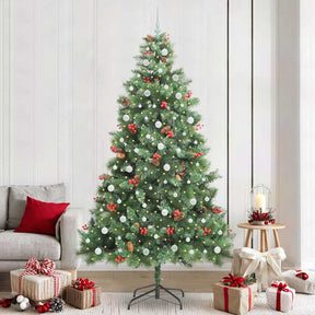 Vidaxl kunstkerstboom 300 led's warmwit pvc en metaal groen