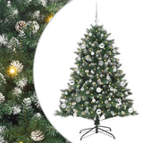 Vidaxl kunstkerstboom met 150 led groen 150 cm pvc en plastic en staal