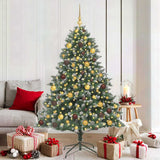 Vidaxl kunstkerstboom met 300 led groen 180 cm pvc en plastic en staal