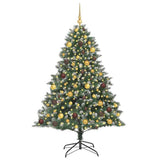 Vidaxl kunstkerstboom met 300 led groen 180 cm pvc en plastic en staal