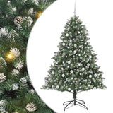 Vidaxl kunstkerstboom met 300 led groen 180 cm pvc en plastic en staal