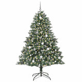 Vidaxl kunstkerstboom met 300 led groen 210 cm pvc en plastic en staal