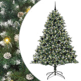 Vidaxl kunstkerstboom met 300 led groen 210 cm pvc en plastic en staal