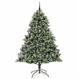 Vidaxl kunstkerstboom met 300 led groen 210 cm pvc en plastic en staal