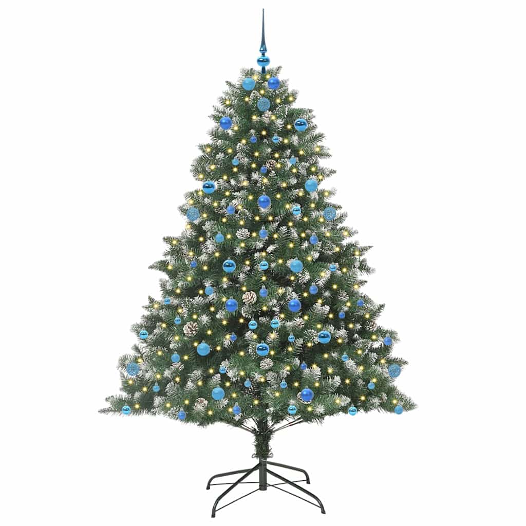 Vidaxl kunstkerstboom met 300 led groen 210 cm pvc en plastic en staal