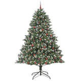 Vidaxl kunstkerstboom met 300 led groen 240 cm pvc en plastic en staal