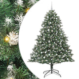 Vidaxl kunstkerstboom met 300 led groen 240 cm pvc en plastic en staal