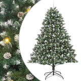 Vidaxl kunstkerstboom met 300 led groen 240 cm pvc en plastic en staal