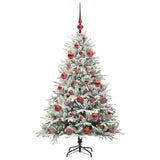 Vidaxl artificial pre-lit kerstboom met ballenset groen 150 cm