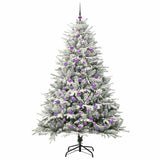 Vidaxl artificial pre-lit kerstboom met ballenset groen 210 cm