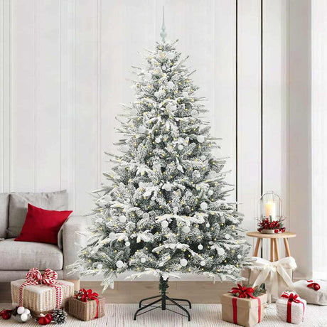Vidaxl artificial pre-lit kerstboom met ballenset groen 240 cm