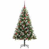 Vidaxl kunstmatige scharnierkerstboom met bedekte sneeuw 150 cm