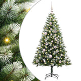 Vidaxl kunstmatige scharnierkerstboom met bedekte sneeuw 150 cm